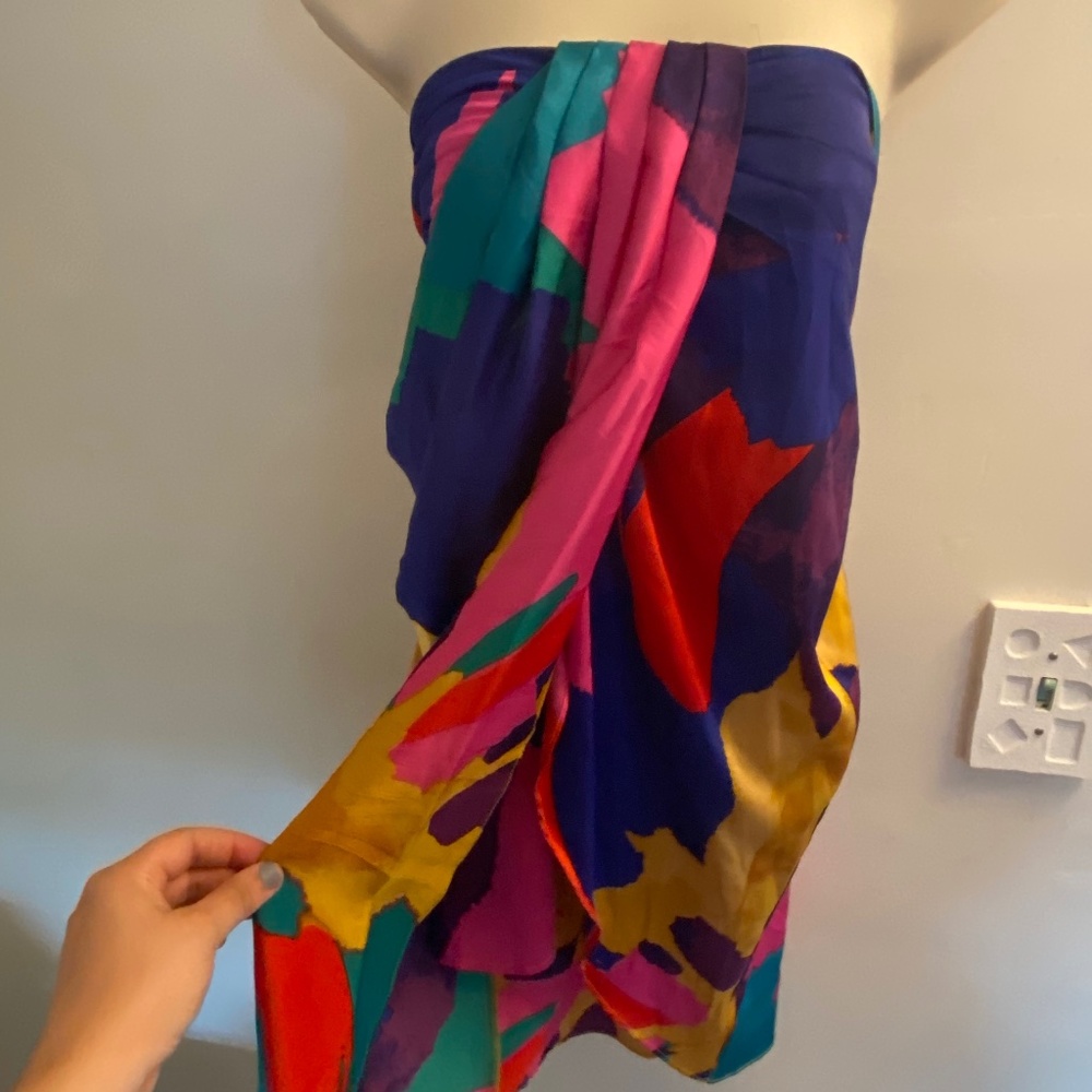 Strapless Colorful Top